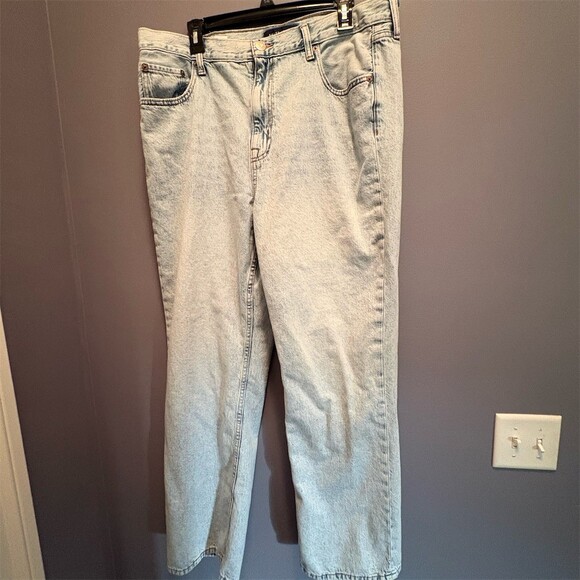 AEROPOSTALE Denim - Aeropostale Jeans Womens Size 16 Light Blue Acid Wash High Rise Straight